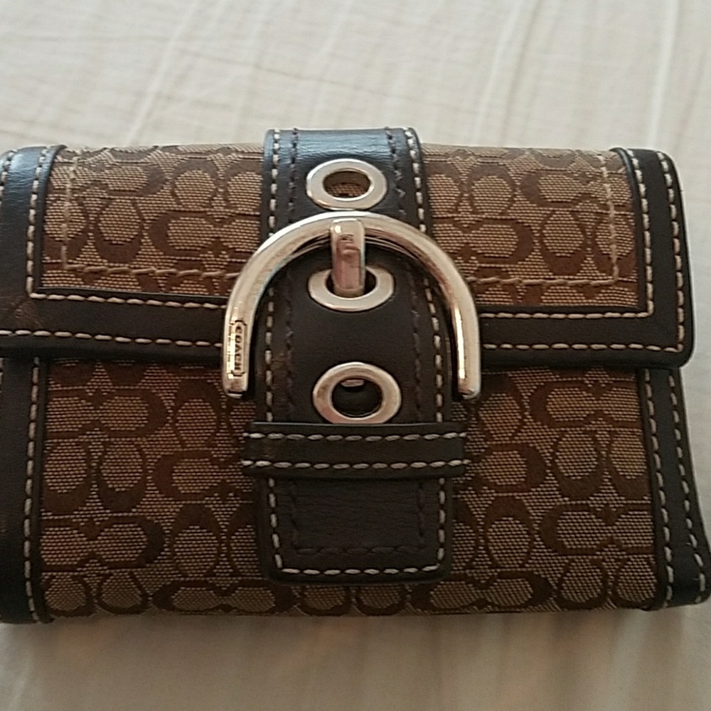 Coach signature small logo print Wallet